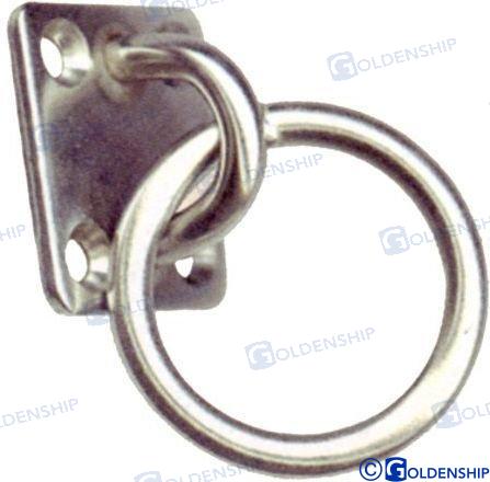 SQUARE EYE PLATE W/RING 35X30 (5) | GS72013B | HARDWARE | GOLDENSHIP