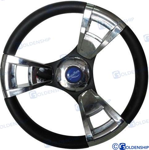 STEERING WHEEL HERMOSA CHROMED - 350 MM | PREMF33581 | STEERING WHEEL | PRETECH