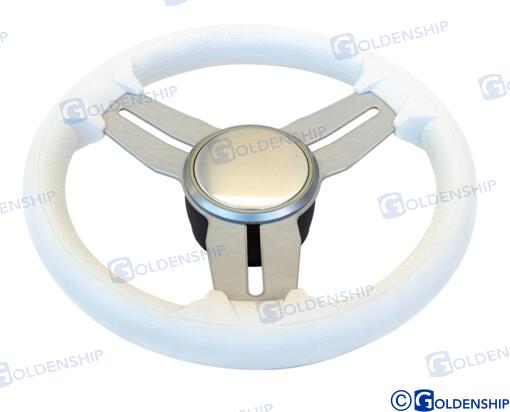 STEERING WHEEL MOD. 015A 350 MM WHITE | GS41281 | STEERING WHEEL | GOLDENSHIP