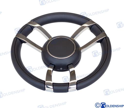 STEERING WHEEL MOD. 701A LEATHER 350 MM | GS41286 | STEERING WHEEL | GOLDENSHIP