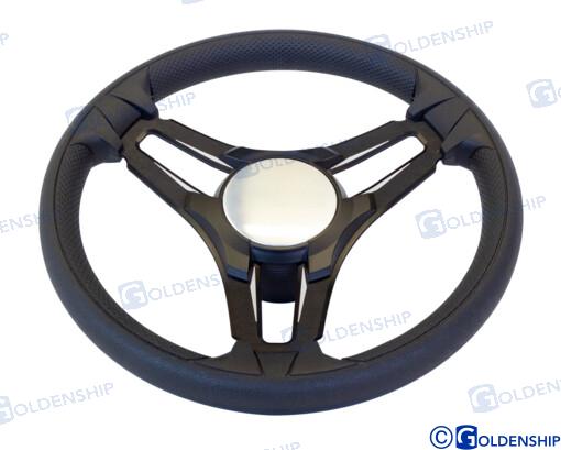 STEERING WHEEL SELVA 350 MM BLACK | GS41283 | STEERING WHEEL | GOLDENSHIP