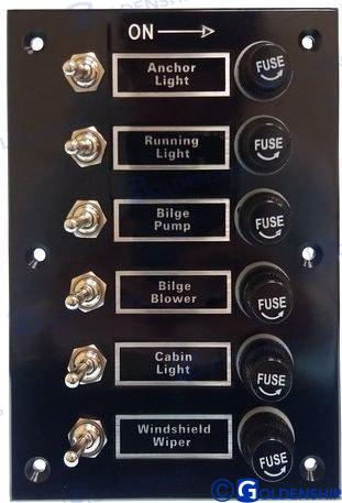 SWITCH PANEL 6-GANG | GS11191 | SWITCHES | GOLDENSHIP