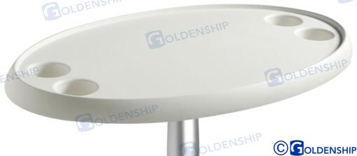 TABLE OVAL WHITE 762 X 457 MM | GS73491 | ACCESSORIES | GOLDENSHIP