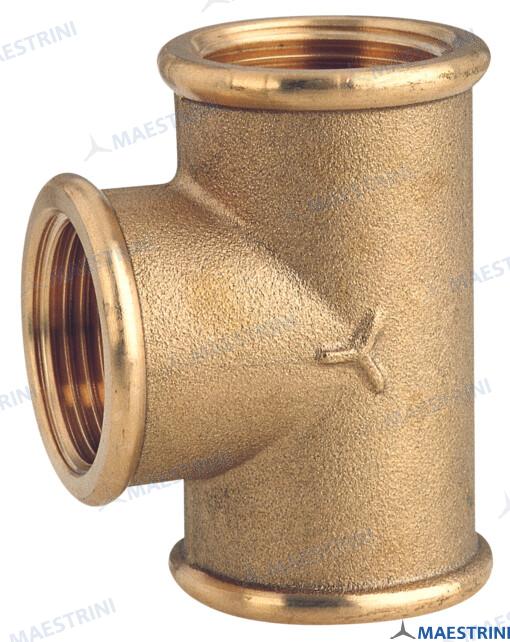 TEE 1''1/4 F.F.F. BRASS CR | GS30827 | HULL | GOLDENSHIP