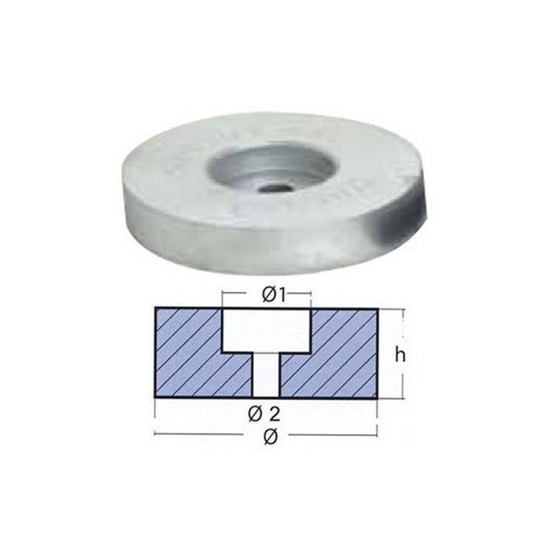 Tecnoseal Disc Anode For Stern Ø 145 H.35 Ten00155-1 - Corrosion Protection