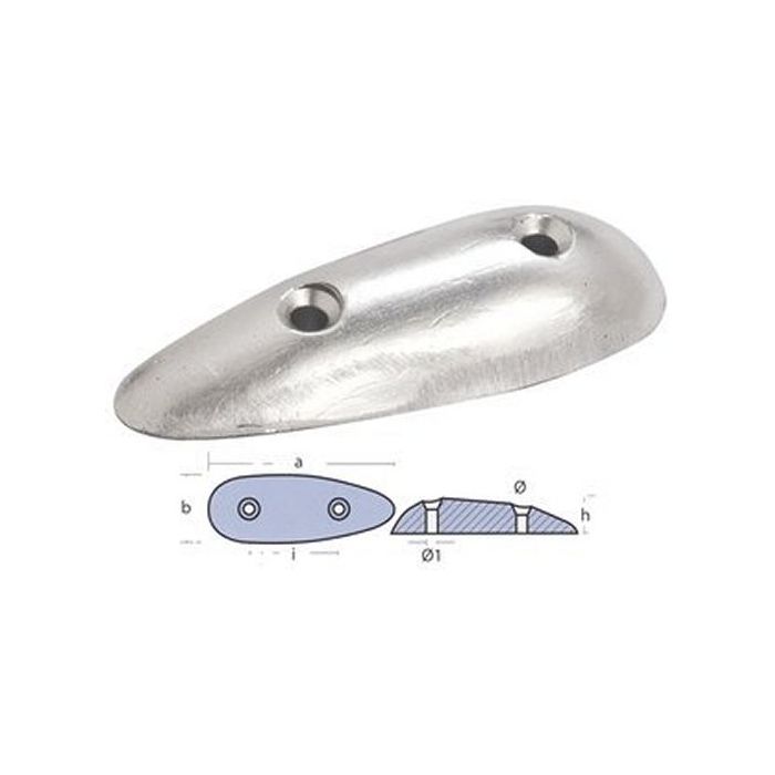 Anode Oval 115X45 | Ten00201 | Zinc Marine Corrosion Protection