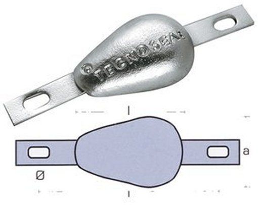 Anode Weld-On Drop 3 Kg - Ten00352A - Zinc Corrosion Protection