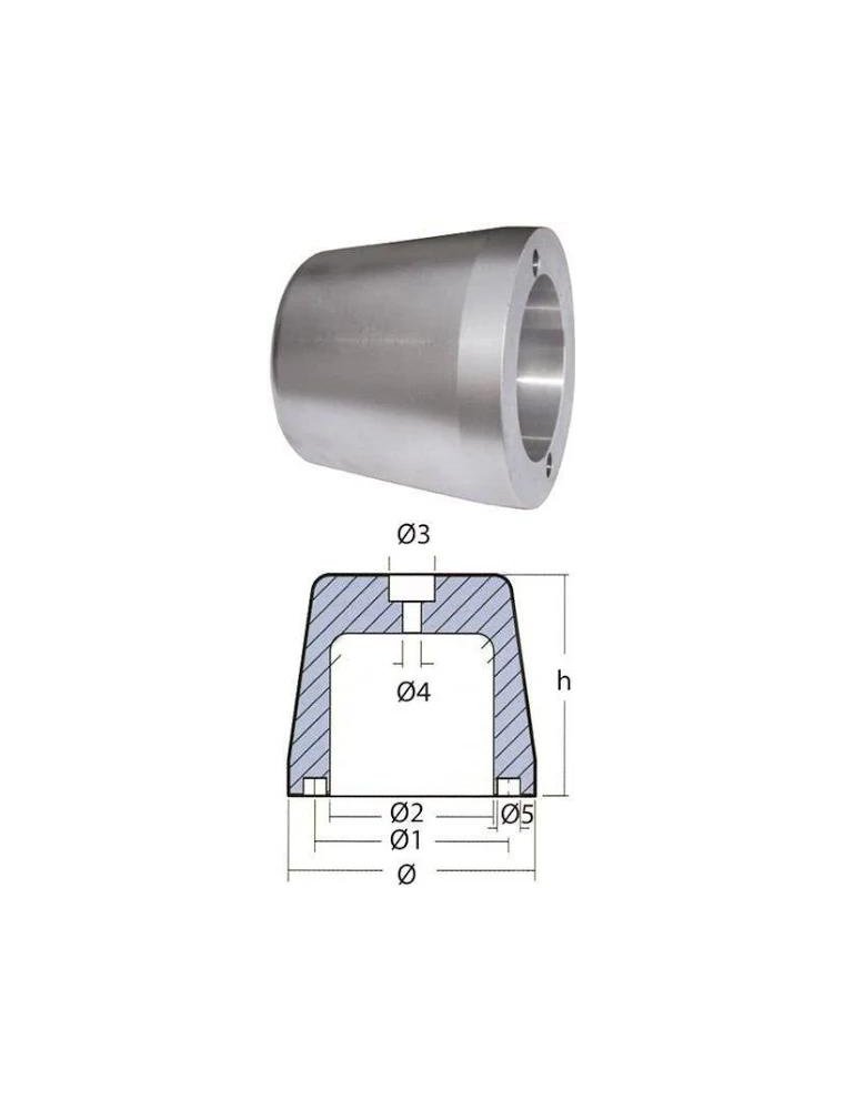 Anode Riva Splendida 7.05Kg | Ten00437 | Zn Marine Corrosion Protection