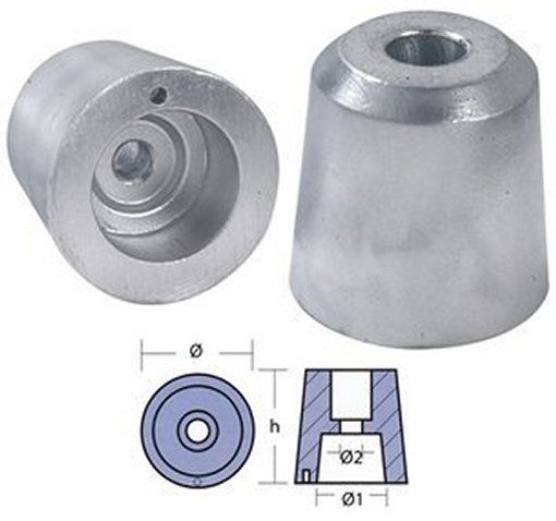 Anode Reggiani Shaft 30 Ten00461 | Zinc Protection For Marine Equipment