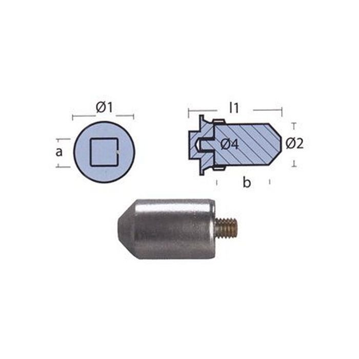 Volvo Cooler Zinc Anode Rod Ten00716 - Corrosion Protection