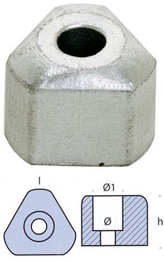 Gori Propeller Nut 6Mm - Model Zn, Ten01022_1, Secure Fit For Marine Use