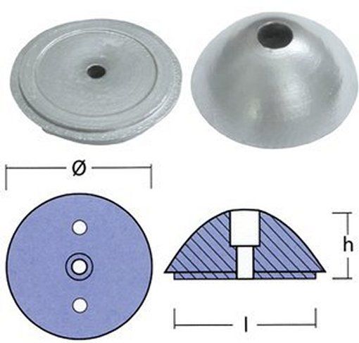 Variprofile Propeller Nut Ten01074 - Zn Anode For Enhanced Performance