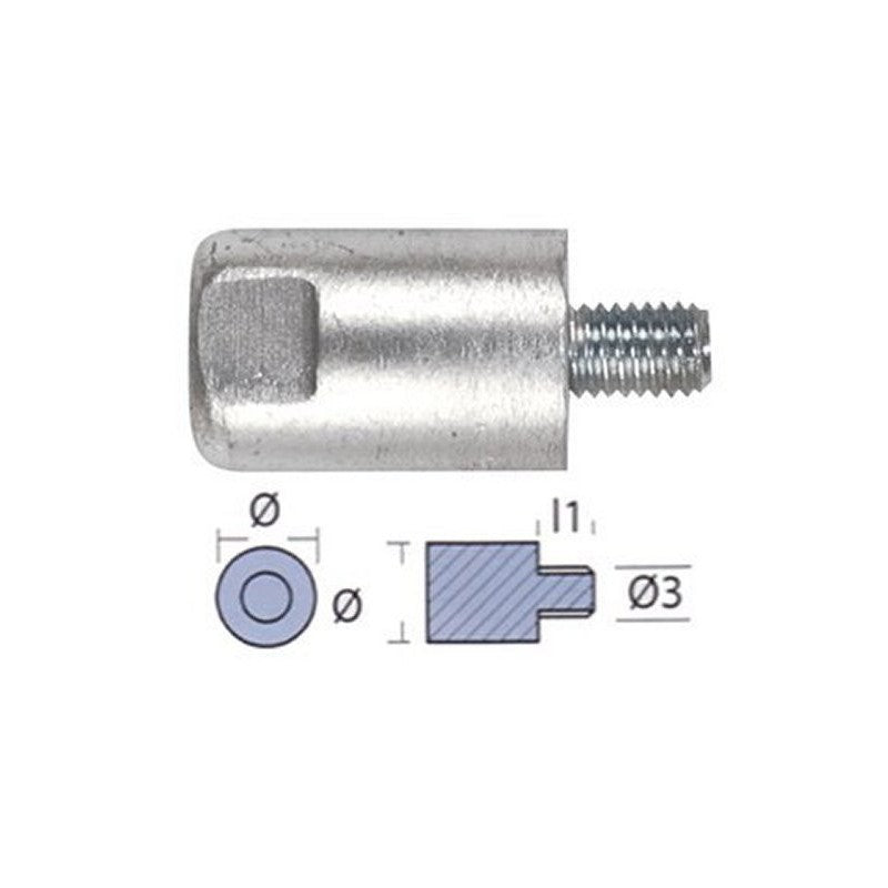 Yanmar Zinc Anode Rod - Dia. 20 8X1,25 | Ten01313 | Corrosion Protection