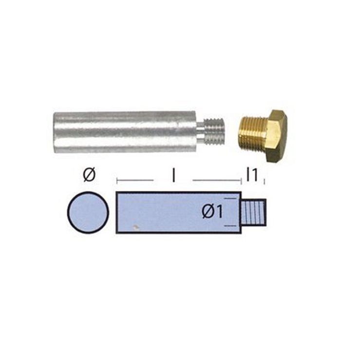 Onan Zinc Anode Rod For Yanmar Ten01318T - Corrosion Protection