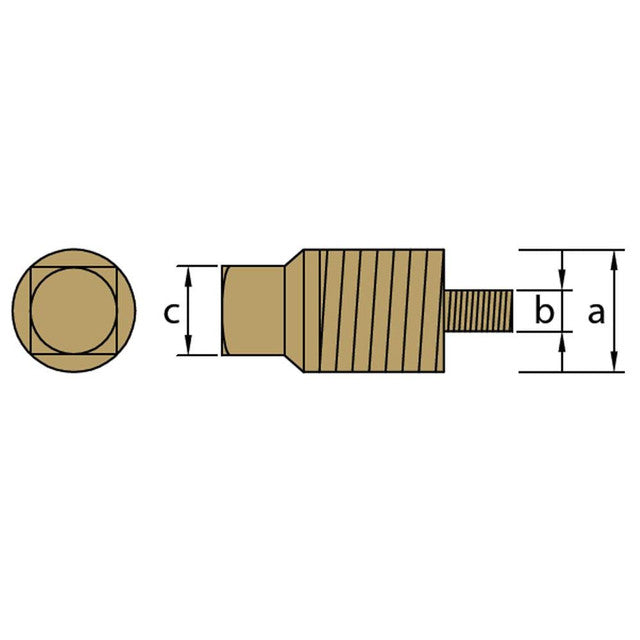 Tap Anode Cooling G.M. Ten02003Tp - Zinc Anode For Marine Protection