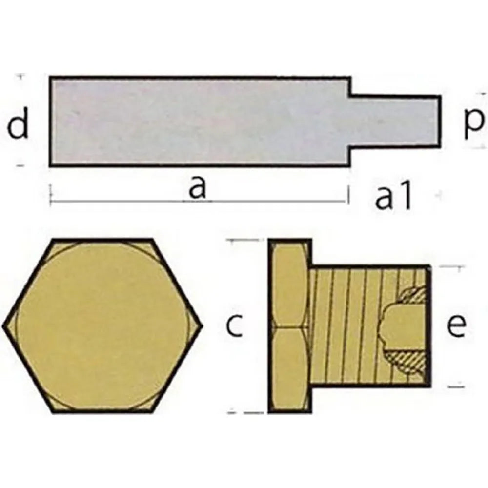 Mercruiser Zinc Anode Cummins Dia 16 With Cap Ten02044T