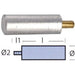 Tecnoseal Zn Anode Bukh Ten02050 For Marine Corrosion Protection