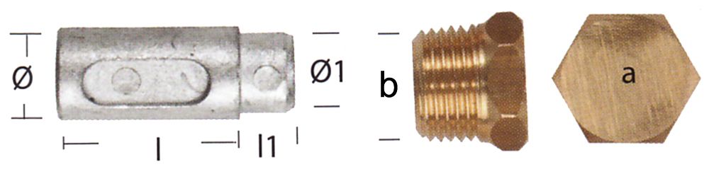Anode Lombardini W/Tap | Ten02350T | Corrosion Protection For Engines