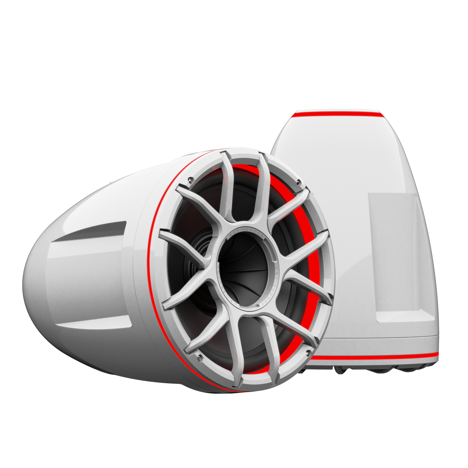 Wet Sounds Wake Speakers Rev 10 Hd-B White Pair Wetrev10Hd-W