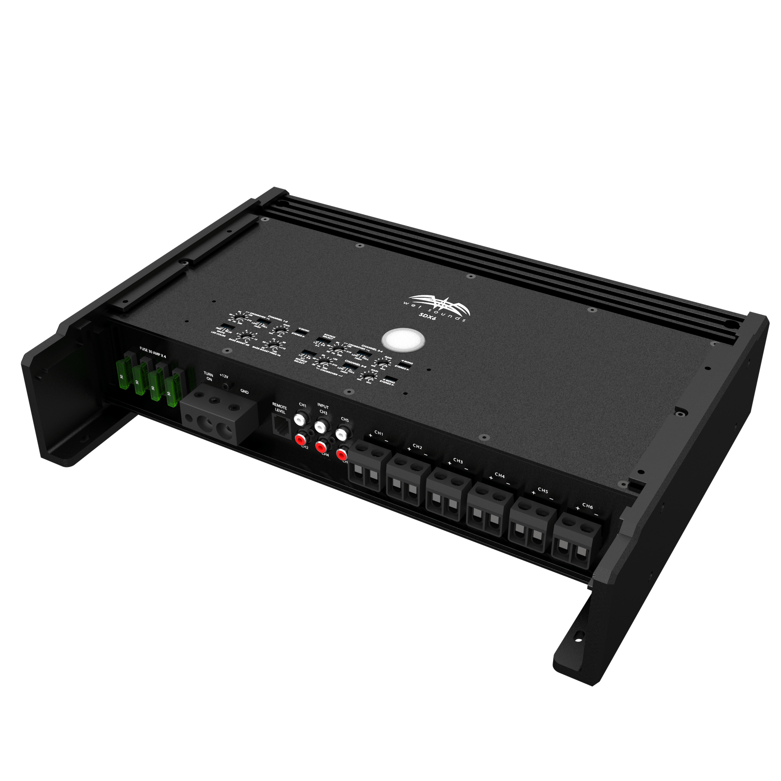 Wet Sounds Wetsinistersdx6 6-Channel Amplifier - 185W Per Channel