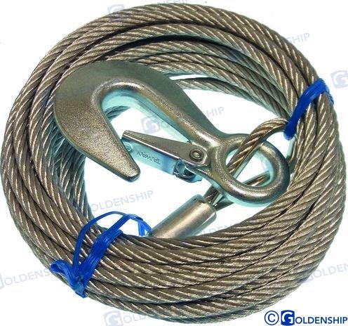 WINCH CABLE & HOOK DIA.5MM*6M | GS76036 | TRAILERS | GOLDENSHIP